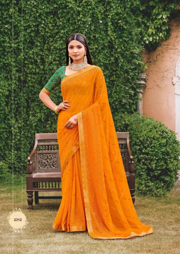 Kashvi Mannat Fancy Wear Georgette Designer Saree Collection